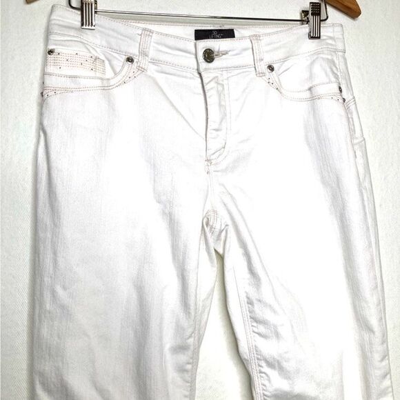 Chicos So Lifting Womens Slim Skinny Jeans White Stretch Pockets Denim S / 6 0.5 - Picture 3 of 12